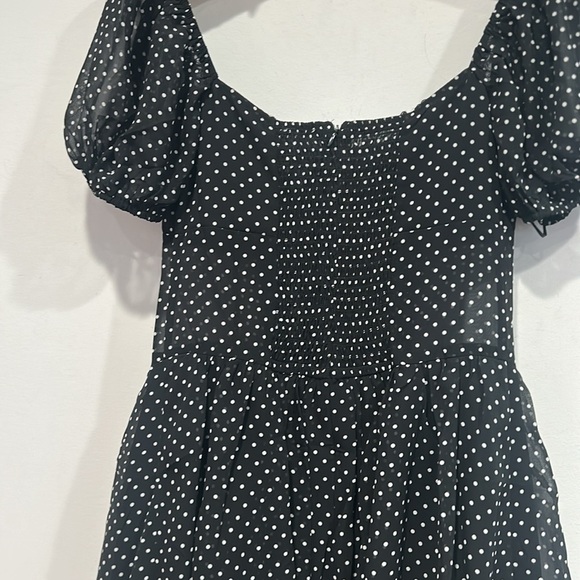 Dolls kill women’s Davonne Polka-Dot Print Mini Dress black white size small new - Picture 8 of 9